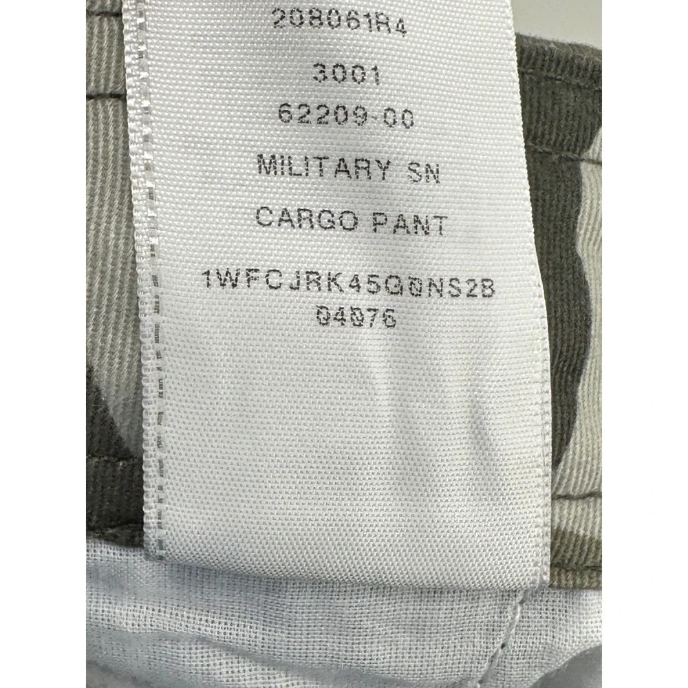 True Religion Cargo Pants Mens 29 Green Camouflage Straight Fit Military Modern